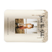 フォトドリップモダングリッター救婚約 マグネット (横)