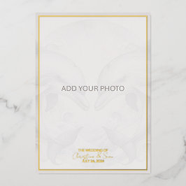 フォトドルフィン実在フォイル結婚式招待状 箔招待状