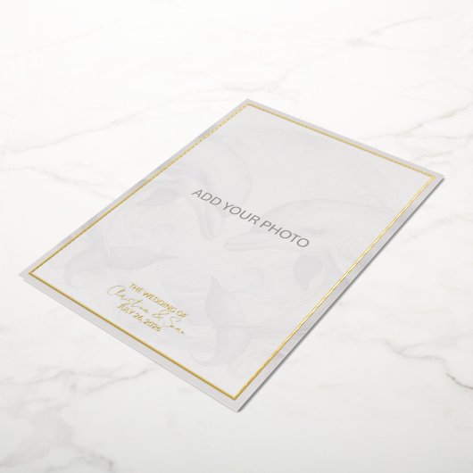 フォトドルフィン実在フォイル結婚式招待状 箔招待状 (回転した状態)