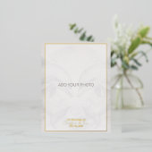 フォトドルフィン結婚式招待状ホイル葉書 箔招待状ポストカード (立ち正面)