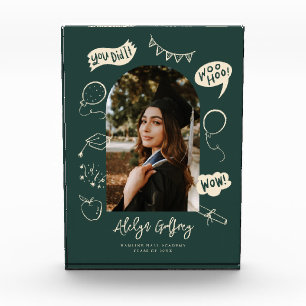 フォトドードルモダン卒業式グリーン記念テープ フォトブロック