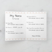 フォトナパーソナライズされたナ誕生日 カード (内部)