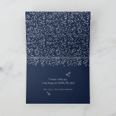 フォトニューイヤー応援スクリプト白い雪片ネイビー シーズンカード (内部)