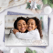 フォトニューイヤー応援スクリプト紙吹雪実在シルバー 箔シーズンカード