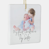 フォトネーム年初めてのクリスマス姉 セラミックオーナメント (右)