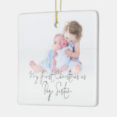 フォトネーム年初めてのクリスマス姉 セラミックオーナメント (左)