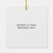 フォトネーム年初めてのクリスマス姉 セラミックオーナメント (裏面)