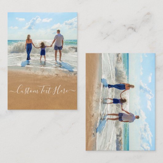フォトノートカパーソナライズされたード(付きカスタム文字) ノートカード (正面/裏面)
