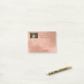 フォトノート名海バラ金ゴールドメタリック ポストイット (デスク上)