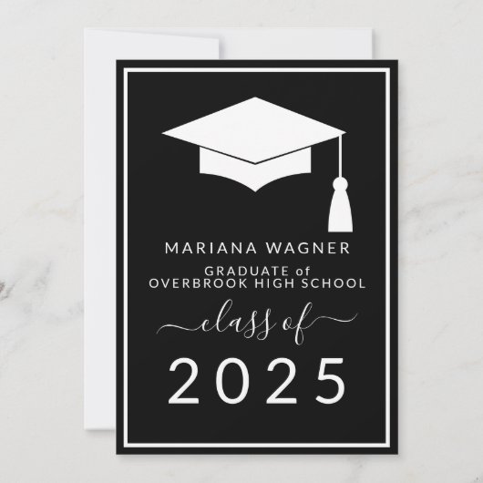 フォトハイスクール卒業パーティー 招待状 (裏面)