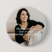 フォトハイスクール懇親会 パーソナライズされた 缶バッジ (正面)