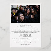 フォトハイスクール2025卒業パーティーバラ金ゴールド 箔招待状 (裏面)