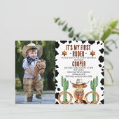 フォトハイランド牛マイ最初のロデオ1歳の誕生日 招待状 (スタンド正面)