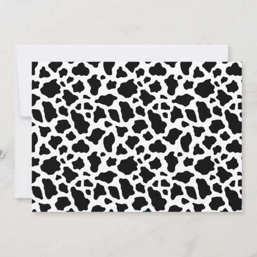 フォトハイランド牛マイ最初のロデオ1歳の誕生日 招待状 (裏面)