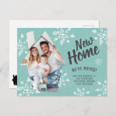 フォトハウス新しい家の冬の雪移動 案内ポストカード (正面/裏面)