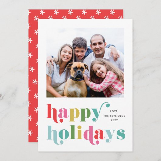 フォトハカラフルッモダンピー シーズンカード (正面/裏面)