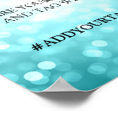 フォトハッシュタグ結婚のサインビーチラグラデーションイト ポスター (角)