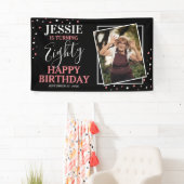 フォトハッパーソナライズされたピー80th誕生日バナー 横断幕 (インサイチュ)