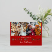 フォトハッパーソナライズされたプホリデーズカスタムフェスティバル 箔シーズンポストカード (立ち正面)