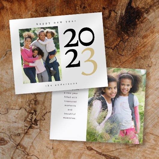 フォトハッピーニューイヤーホリデーカード