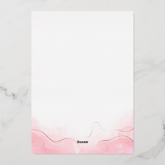 フォトハッピーノースパステルピンクの花カラフル卵 箔シーズンカード (裏面)