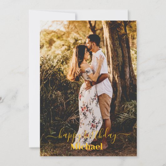 フォトハッピーバースデーカード 案内状 (正面)