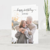 フォトハッピーバースデーグリーティングカード サンキューカード (正面)