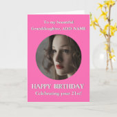 フォトハッピーバースデー孫娘21st追加ページ カード (黄色い花)