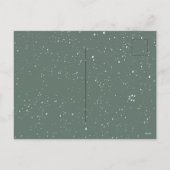 フォトハッピーホリデーズスノーオーバーレイ予算グリーン シーズンポストカード (裏面)