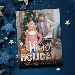 フォトハッピーホリデー 箔シーズンポストカード