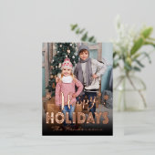 フォトハッピーホリデー 箔シーズンポストカード (立ち正面)