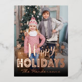 フォトハッピーホリデー 箔シーズンポストカード (正面)