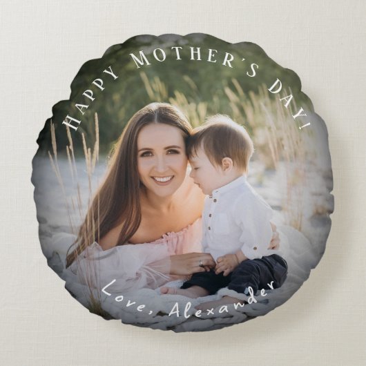 フォトハッピーマザーズデイ枕 ラウンドクッション (正面)
