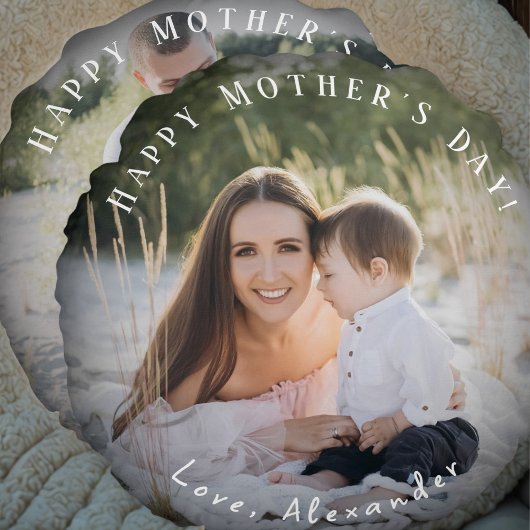 フォトハッピーマザーズデイ枕 ラウンドクッション