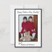フォトハッピー・ファーザーパーソナライズされたズ・デイ カード (正面)