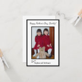 フォトハッピー・ファーザーパーソナライズされたズ・デイ カード (正面/裏面インサイチュ)
