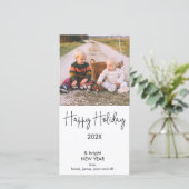 フォトハッモダンプホリデーズクリスマスフォトカード 案内状 (スタンド正面)