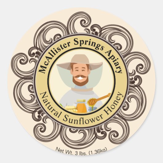 フォトハニージャールビーキーパー金ゴールド ラウンドシール (正面)