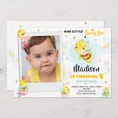 フォトハニービー誕生日の招待Insect招待状 招待状 (正面/裏面)