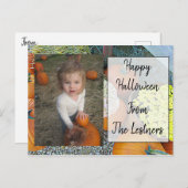フォトハロウィンパーソナライズされたハガキ ポストカード (正面/裏面)