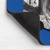 フォトハロウィーンの衣装を着た黒猫の青 マウスパッド (コーナー)