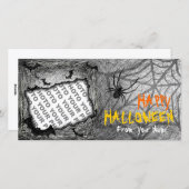 フォトハロウィーンフォトカードの追加こうもりスパイダー水平線 シーズンカード (正面/裏面)