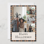 フォトハロウィーンプレイドタータンチェックオレンジブラック シーズンカード (正面)