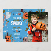 フォトハロウィーン誕生日フォーエバー4thボーイズパーティー 招待状 (正面/裏面)