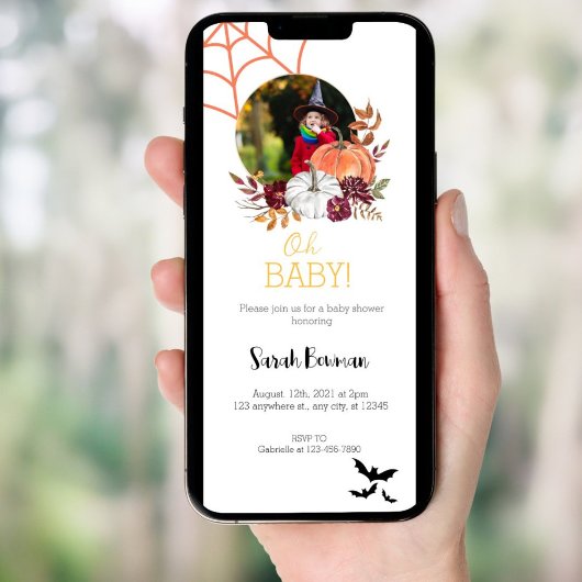 フォトハローウィンパーティ誕生日エビテ 招待状