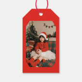 フォトハンドドローレッドドードルクリスマスお洒落公式 ギフトタグ (裏面)