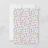 フォトハートキャンディバレンタインデーホリデーカード サンキューカード (裏面)