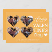 フォトハートコラージュバレンタインデーのカップル4 シーズンカード (正面/裏面)