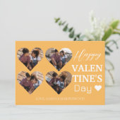 フォトハートコラージュバレンタインデーのカップル4 シーズンカード (スタンド正面)