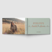 フォトハートスクリプトブライダルシャワーSage Green ゲストブック (全面)